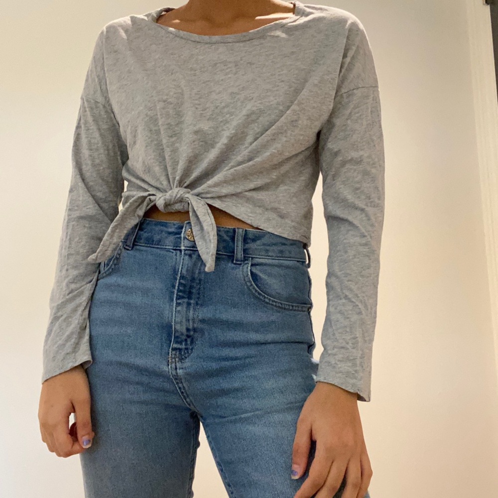 Me to We grey tie longsleeve